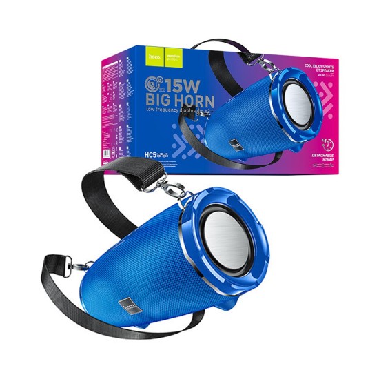 Hoco Sports Wireless Speaker HC5 Cool Enjoy FM/TF/AUX/USB 3600mAh BT V5.0 Blue Hoco Sports Wireless Speaker HC5 Cool Enjoy FM/TF/AUX/USB 3600mAh BT V5.0 Blue